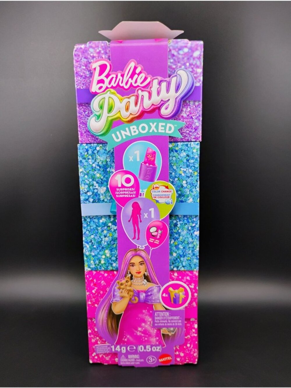 Barbie Party Unboxed Doll 10 Surprises Accessories Color Change
